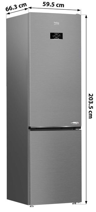Нов инверторен хладилник с фризер BEKO b300 B3RCNA404HXB No Frost HarvestFresh AeroFlow 203.5 см
