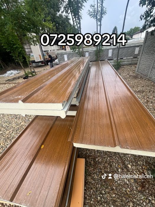 Panouri sandwich culoarea ralbamboo maro stejar