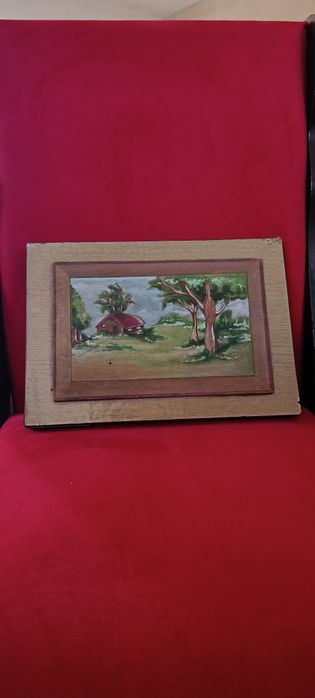 Стара Картина рисувана върху дърво