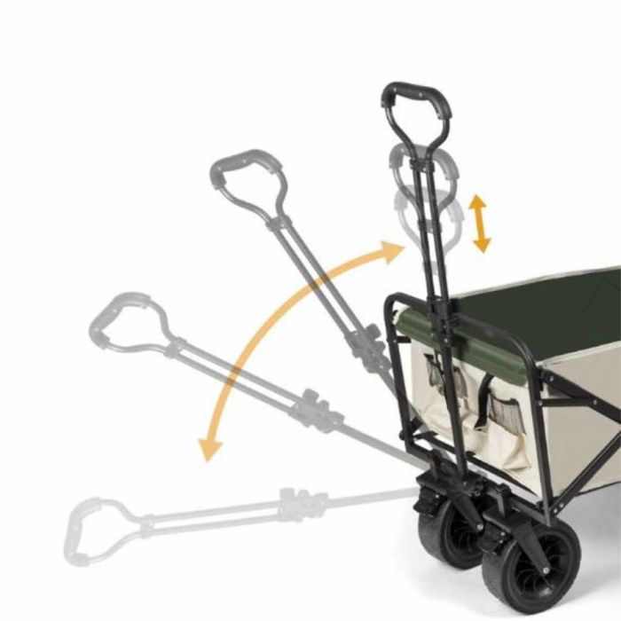 Многофункционална сгъваема количка 2 в 1 с масичка за къмпинг и пикник