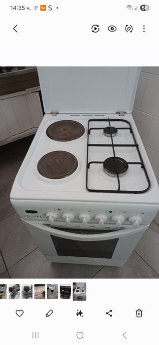 Готварска печка "Индезит" ток и газ