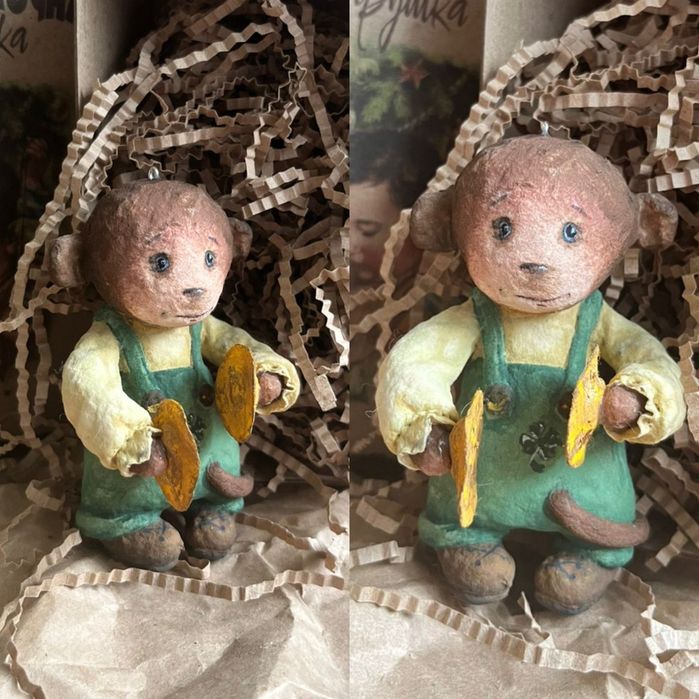 Ёлочные игрушки из ваты