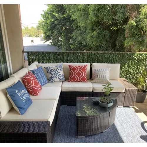 Преграда за балкон, тераса и ограда тип изкуствен жив плет 3х0.5М