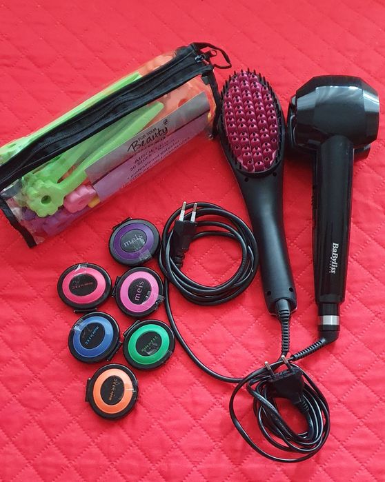 Ondulator automat Babyliss și Perie ceramica de indreptat parul