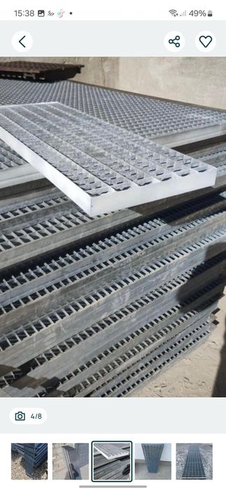 Trepte zincate antiderapante