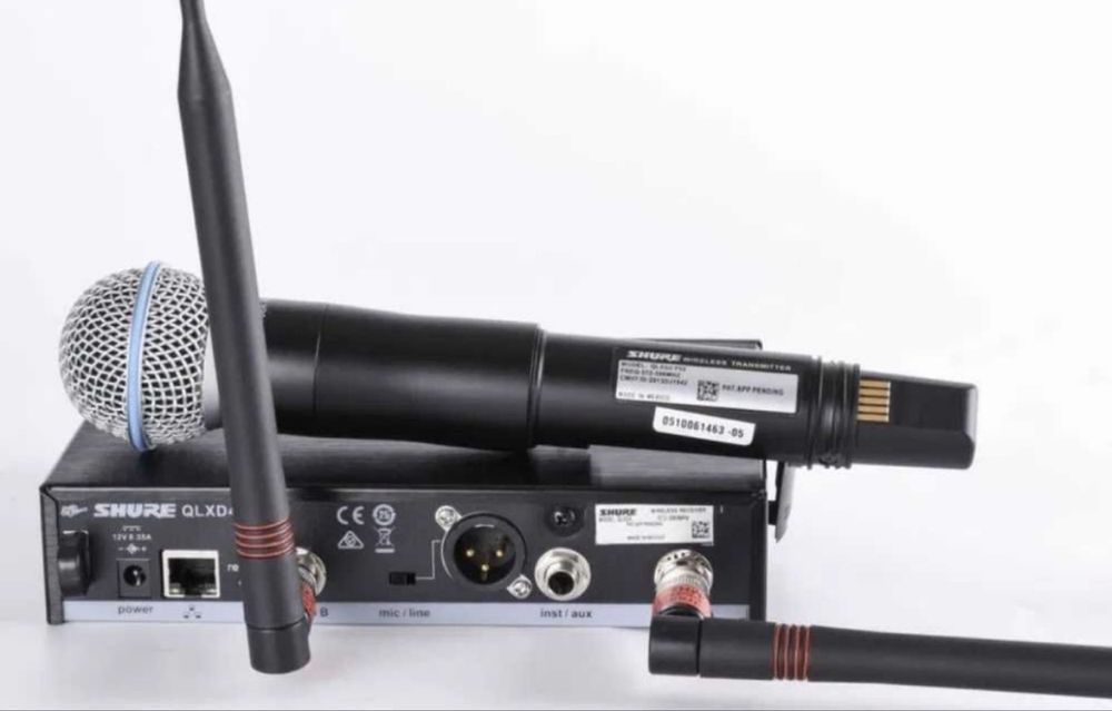 Shure QLX-D capsula BETA 58a, microfon wireless fara distorsiuni, 100M