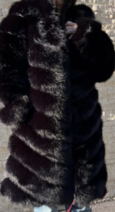 Vand haina blana lunga bust 105cm marime M/L 9straturi piele/blana
