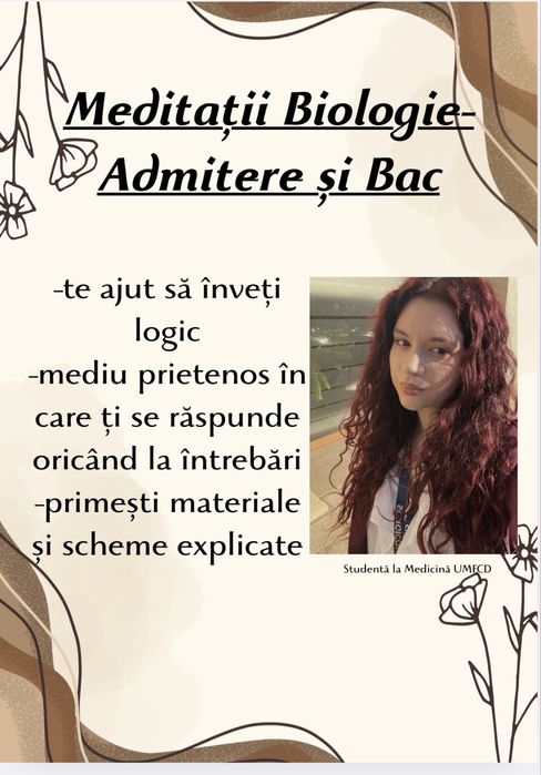 Meditații biologie - admitere și BAC