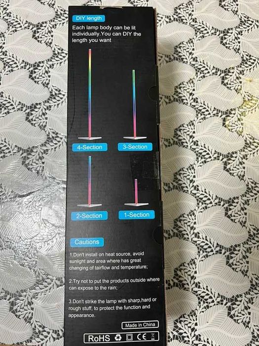 Lampă de podea led rgb miwatt – control app & telecomandă