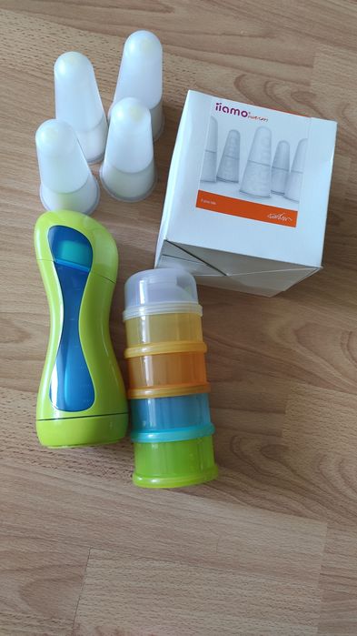 Бутилка с нагревателна камера  iiamo go -Зелено