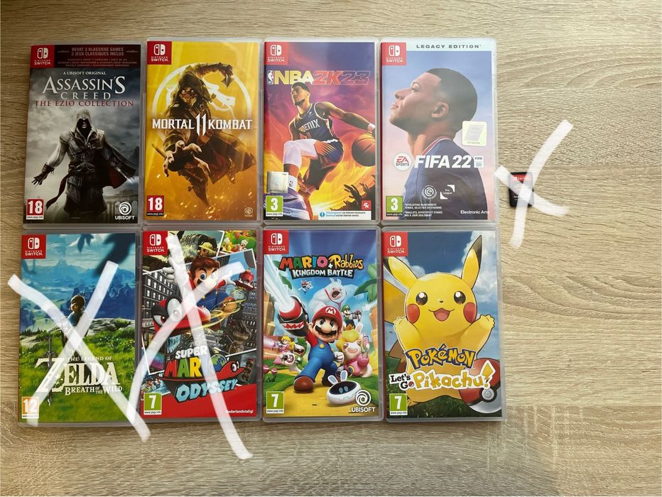 Продавам комплект дискове за нинтендо/nintendo switch game disks