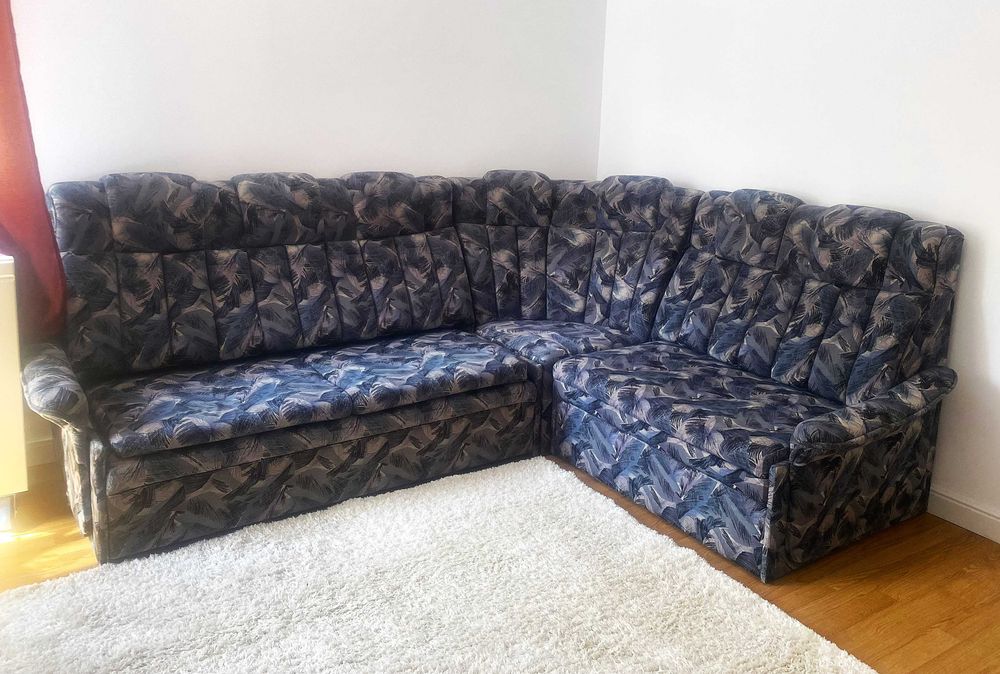 Set canapea / colțar extensibil 2.4 x 2.5m și fotoliu