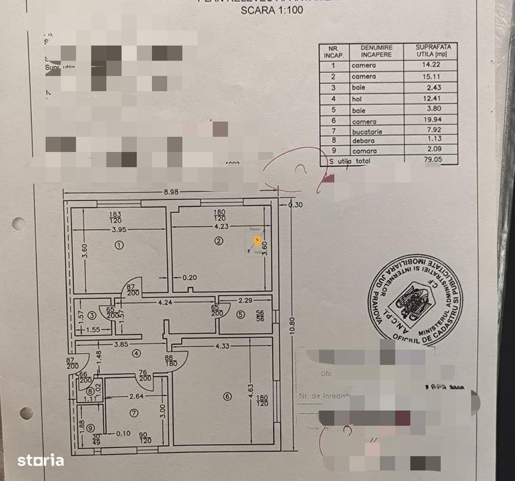 Apartament 3 camere zona Cantacuzino