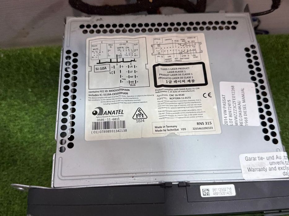 PANOU / SISTEM RADIO CD / AUDIO / NAVI / COMUNICATII VOLSKWAGEN PASSAT BlueMotion 2.0 DIESEL 2014 COD OEM 3C8035279S / BERLINA 2010-2014
