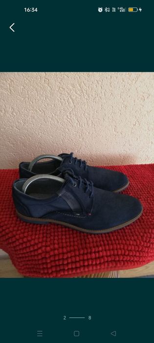 Pantofi Bugatti nr 43 piele întoarsă