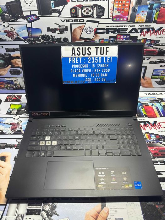 ASUS TUF / I5 12th Gen / RTX 3050 / 16 GB RAM / 500 GB / CreativAmanet