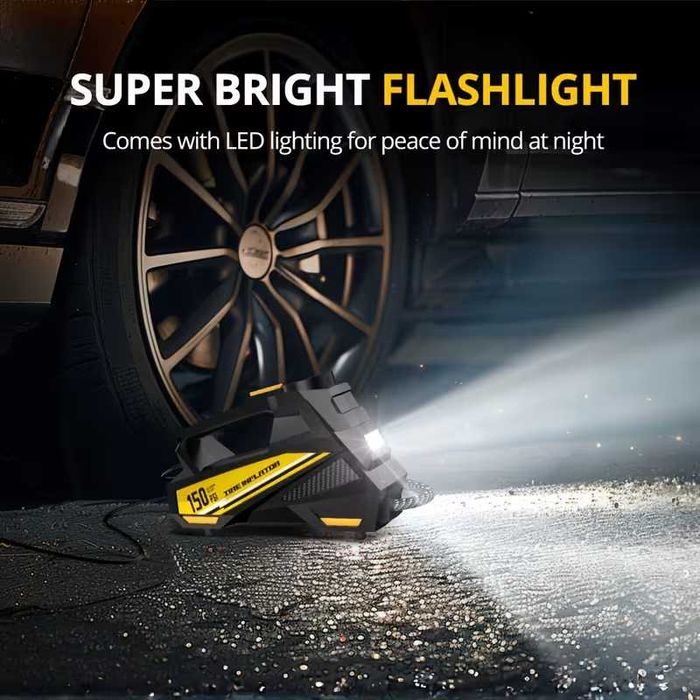 Портативен компресор за гуми DC 12V, 150PSI High Pressure Auto