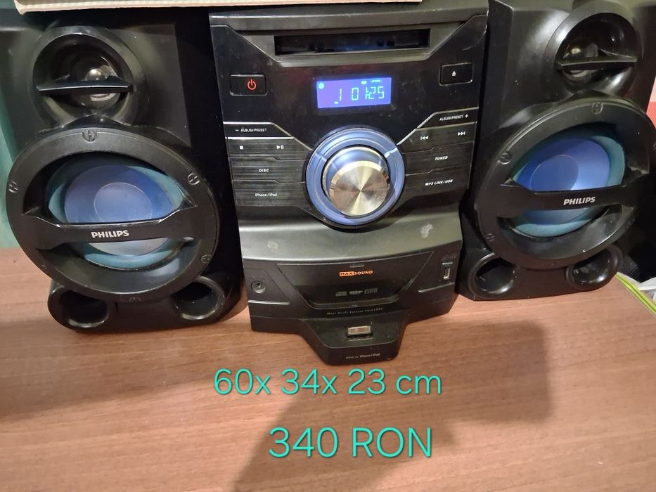 Combina muzicala Philips ,Hi-fi : mp3,usb,aux,cd ,sunet tare