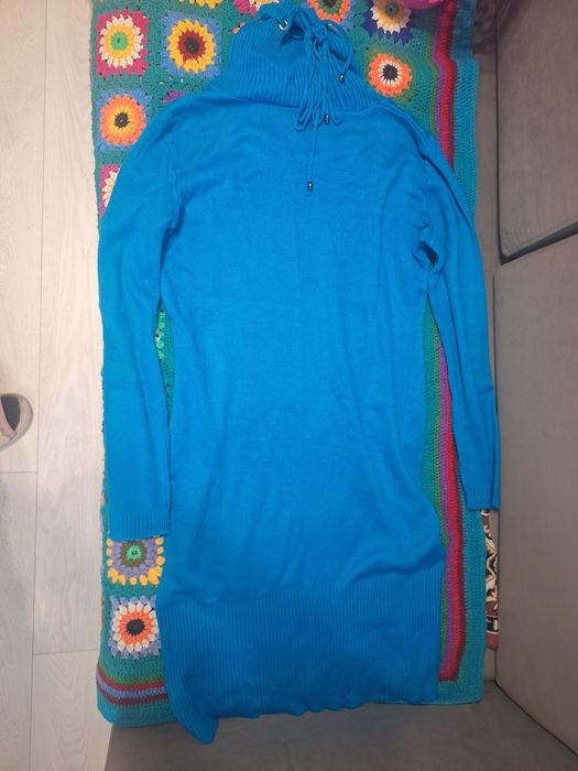 Платье тёплое, цвет бирюза