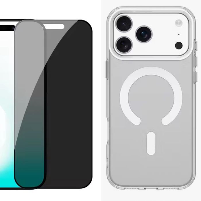 IPHONE 17 AIR PRO MAX - Husa Bumper Magsafe  + Folie Sticla Curbata