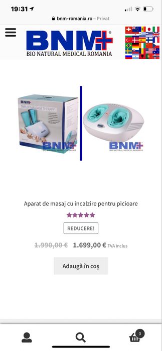 Aparat masaj pentru pucioare BNM