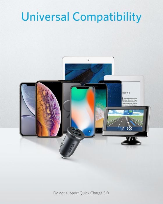 Anker PowerDrive 2 Alloy -зарядно с алуминиев корпус, 24W обща мощност