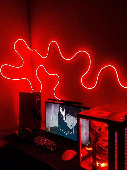 Гибкая неоновая LED лента на 220/12V (neon flex, подсветка метражная)