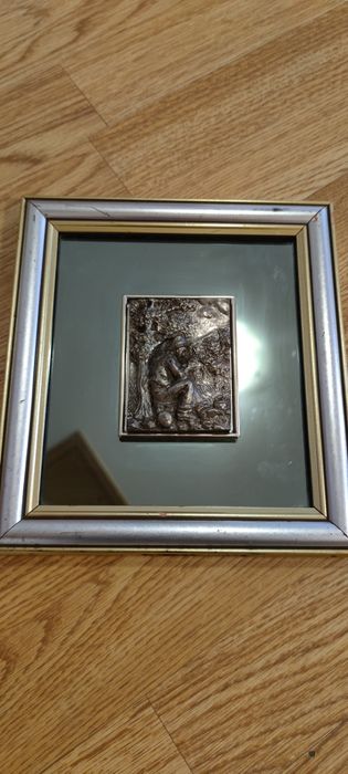 Set tablouri argint rama lemn cu oglinda