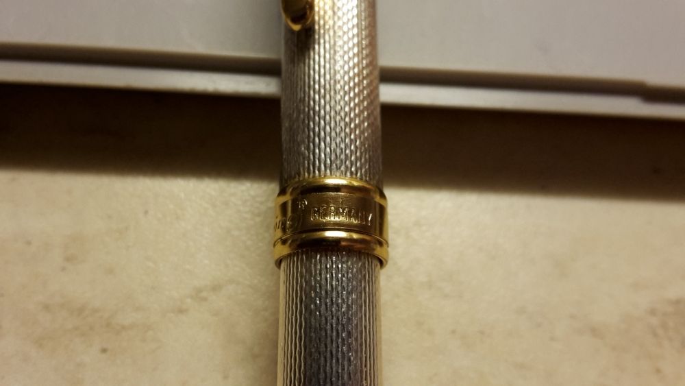 GOLDRING-Стара сребърна писалка и златно покритие