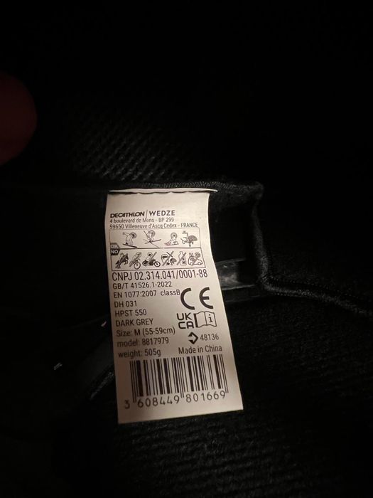 Vand Casca Ski cu ochelari inclusi, PST 550 Wedze Decathlon neagra