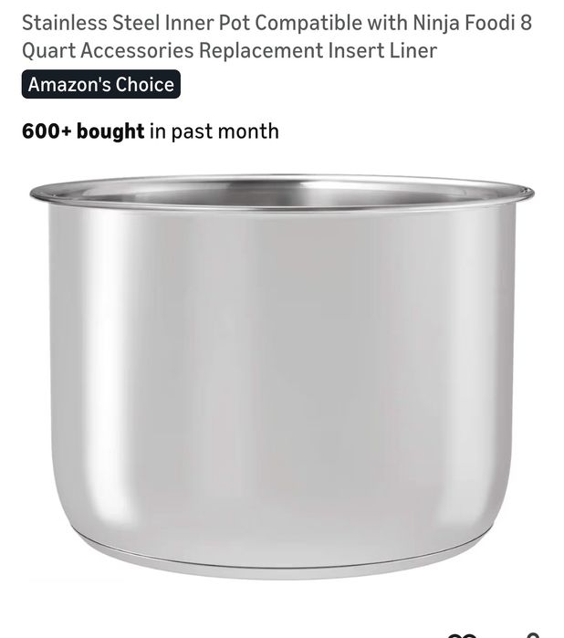 Oală inox Goldlion compatibilă Ninja Foodi – NOUĂ, sigilată