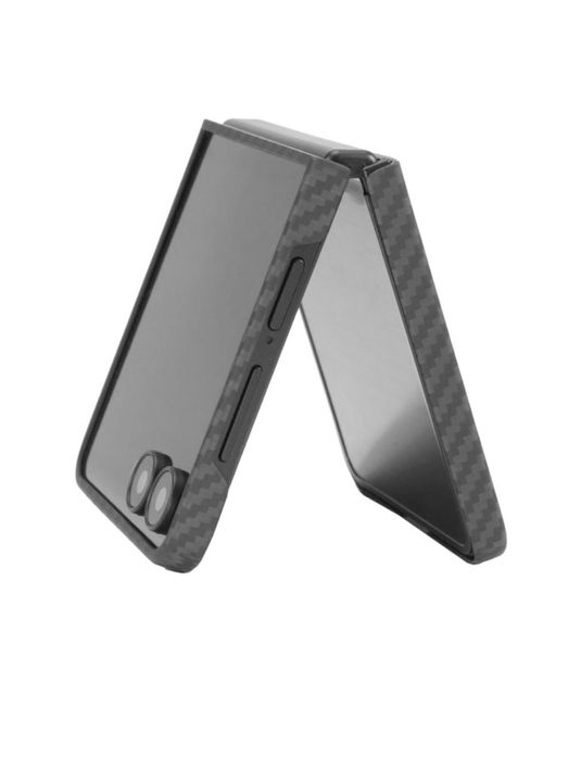 Samsung Z FLIP 7 Husa Ultra Slim Hard Plastic Carbon Neagra