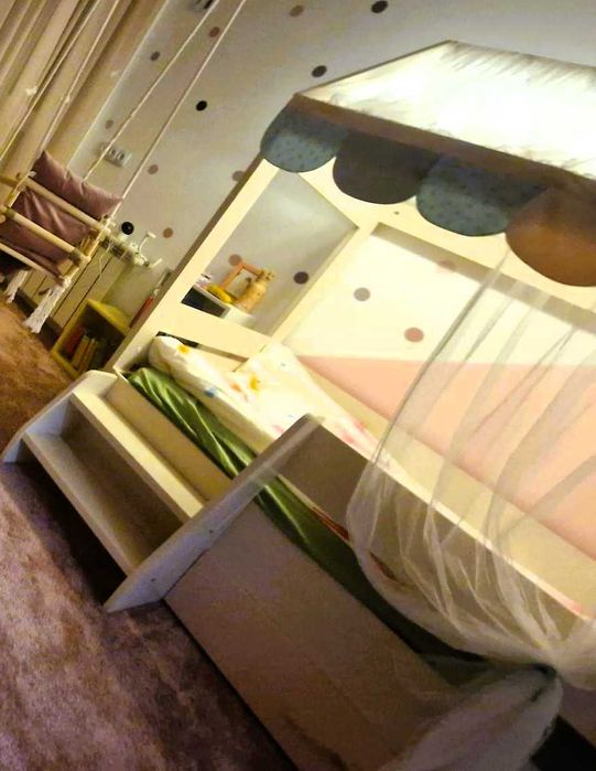 Детско легло къща PINK HOUSE - 90 х 200 - розово