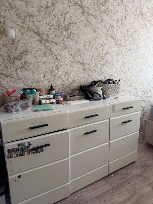 Комод белый мдф 3х дверный