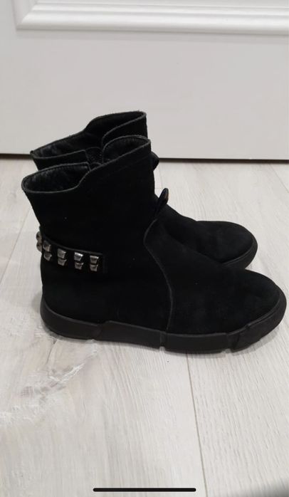 Ботинки кожаные на зиму