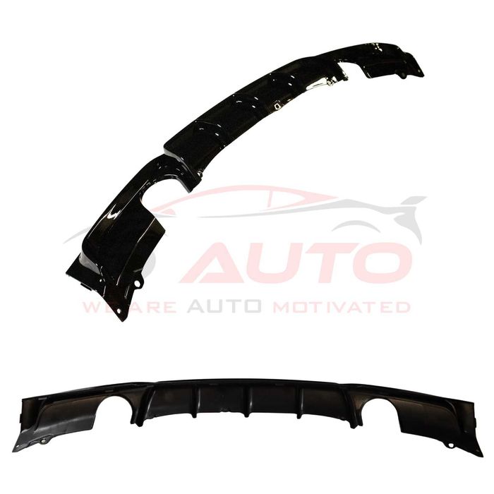 Заден двоен дифузьор за Bmw F30 за M-Tech, бмв ф30, черен, спойлер