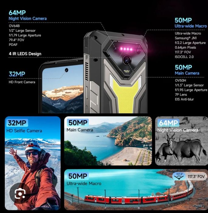 Ulefone armor 34pro plus global version 16+16/512  
Us