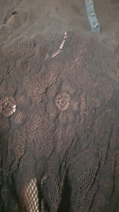 Body stil cămașă elegant si sexy maro dantela elastic