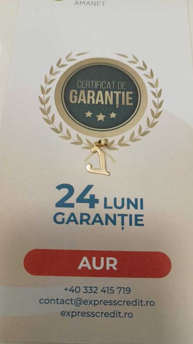 [AG24 Harlau B.45751.1] Pandantiv aur 14k 0.79gr -Garantie 2 ani!
