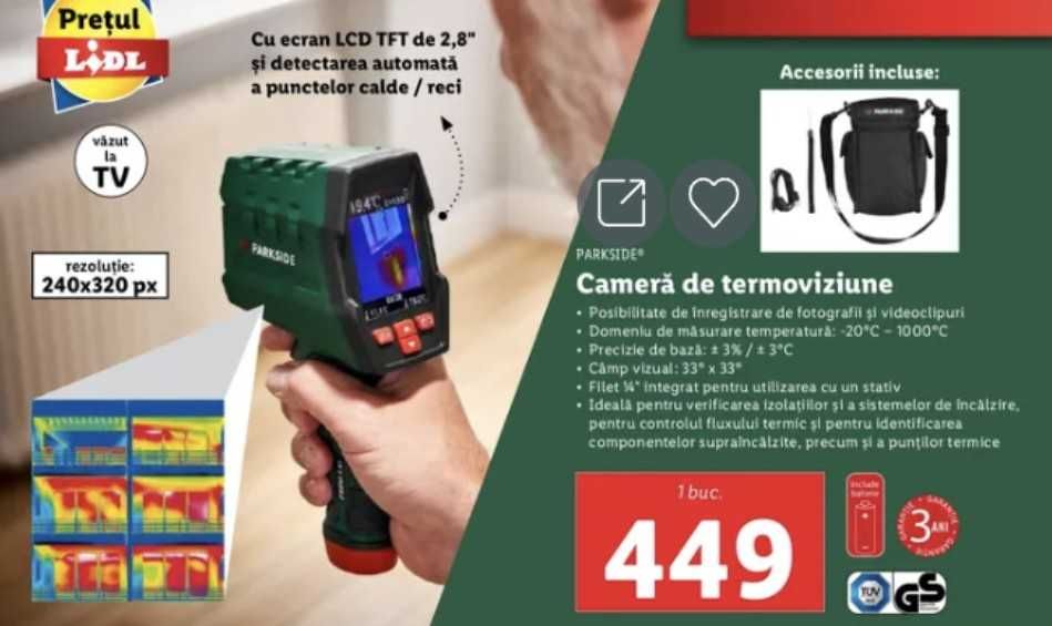 Cameră cu termoviziune PARKSIDE