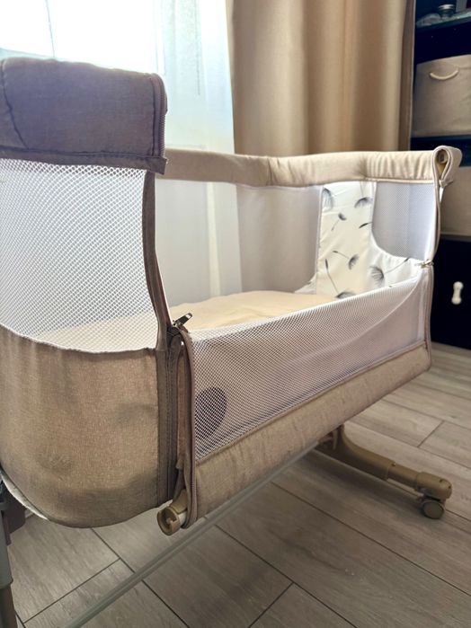 Pătuț Co-sleepe Lionelo Aurora 3 în 1 bej