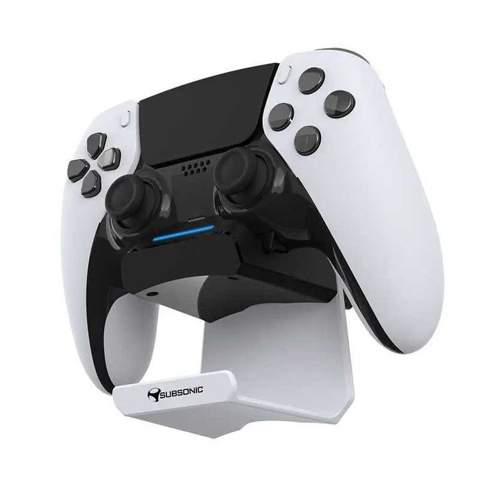 Докинг станция за зареждане на PS5 контролер и стойка за слушалки