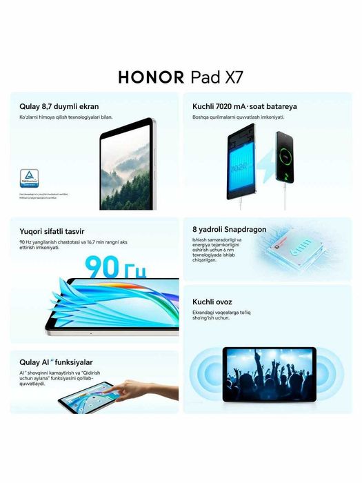 Honor PAD X7 smartfon maxsuloti