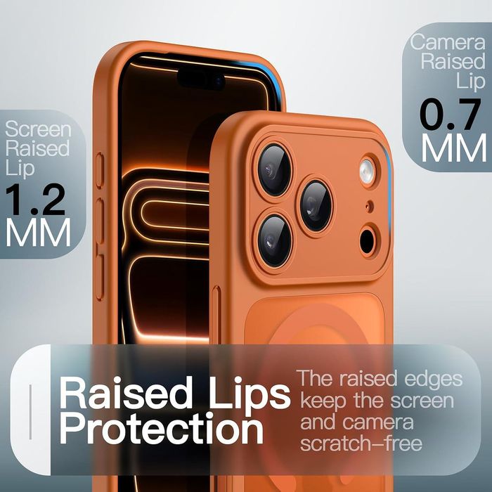 Матов magsafe кейс за apple iphone 17 pro - оранжев