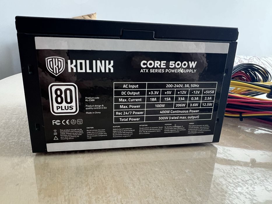 Захранване Kolink Core 500W 80 PLUS