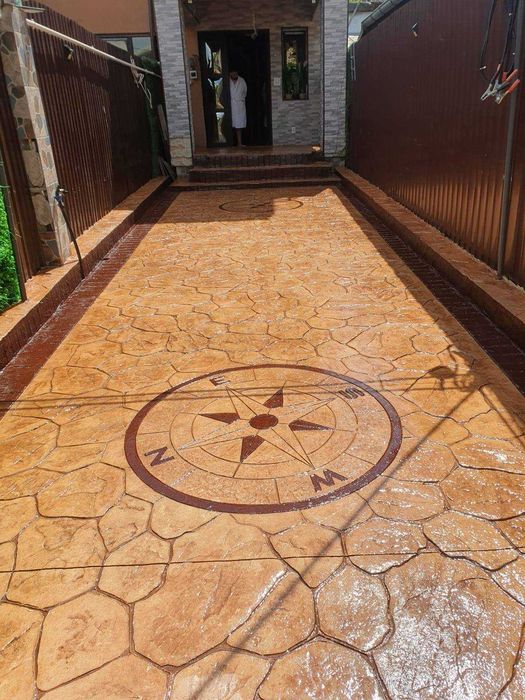 Pavaje din beton amprentat si elicopterizat