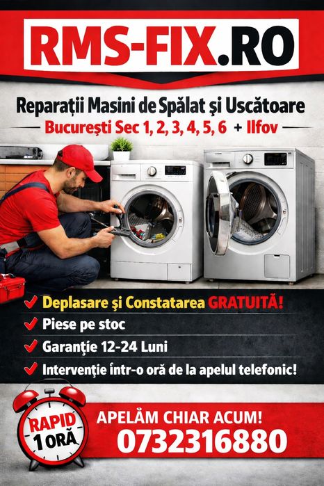 Reparatii pe loc ! Masini de Spalat Bucuresti / intervenții  rapide