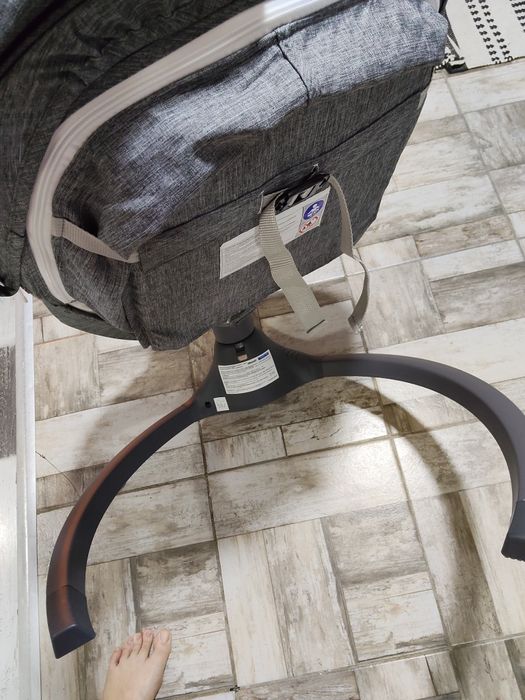 CHIPOLINO Електрическа бебешка люлка - шезлонг NEST ГРАНИТ