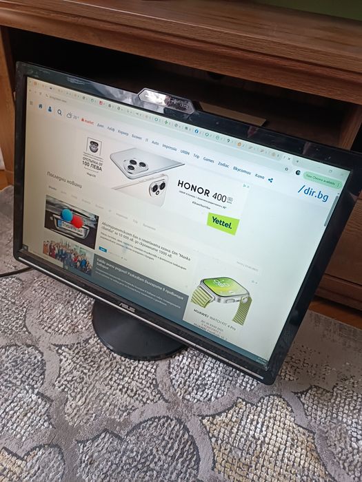Монитор Asus 21 инча 1650 x 1080 резолюция VGI/RGB портове