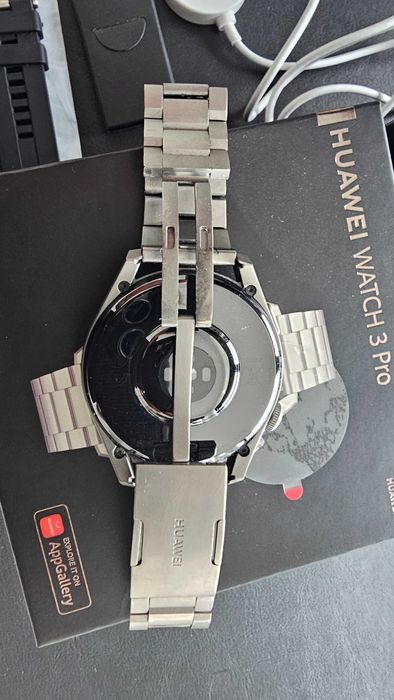 Ceas smart Huawei Watch 3 pro Elite Titanium pachet complet + acte